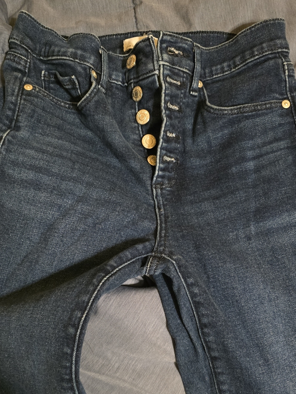 Loft Jeans Women's Size2 Sz 26 Blue Button Fly The Skinny